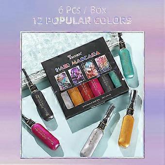 Disposable hair dye color mascara dual-use 6-piece set set B