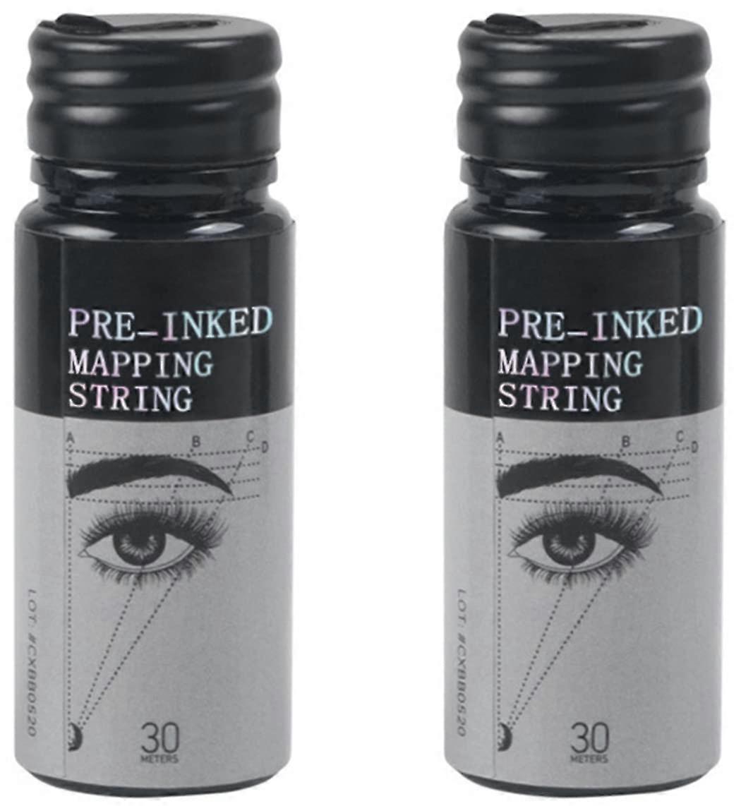 30M Preinked Eyebrow Mapping String with Cutter for Precise Microblading and Easy Removal