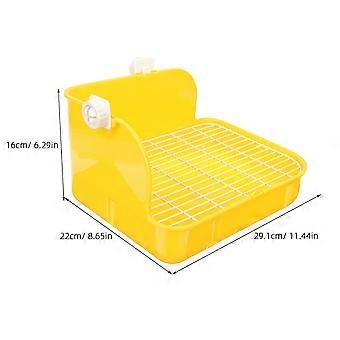 Pet Toilet Household Rabbit Potty for Convenient Use Yellow Plastic