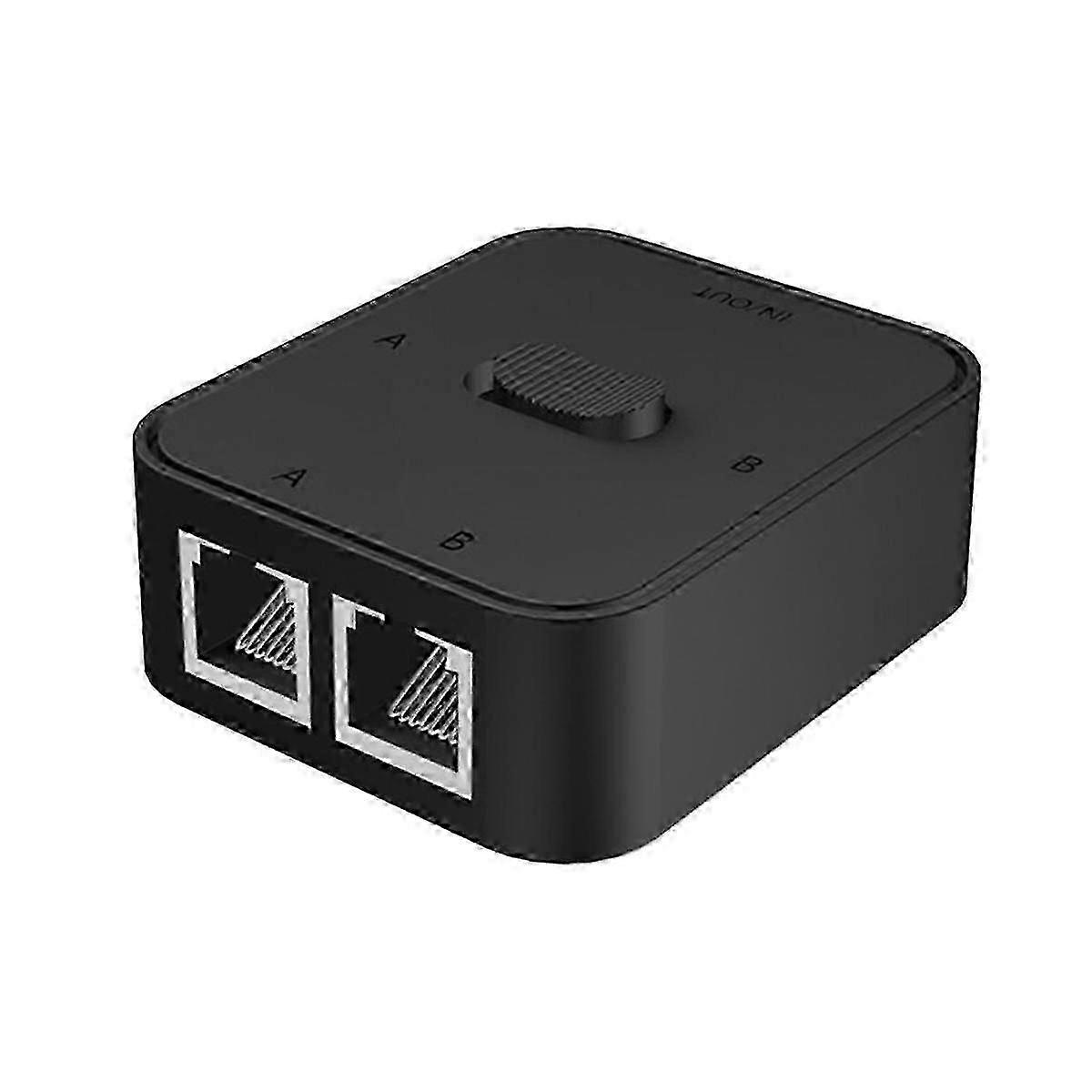 2 Port Gigabit Ethernet Switch, RJ45 Network Splitter, LAN Extender, 2-Way External Switch