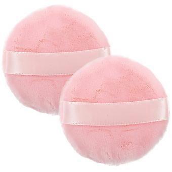 2 piezas de Polvo de Maquillaje Puffs Polvo Lavable Puff Puffs de Polvo Peludo Puffs de Esponja Cosmética