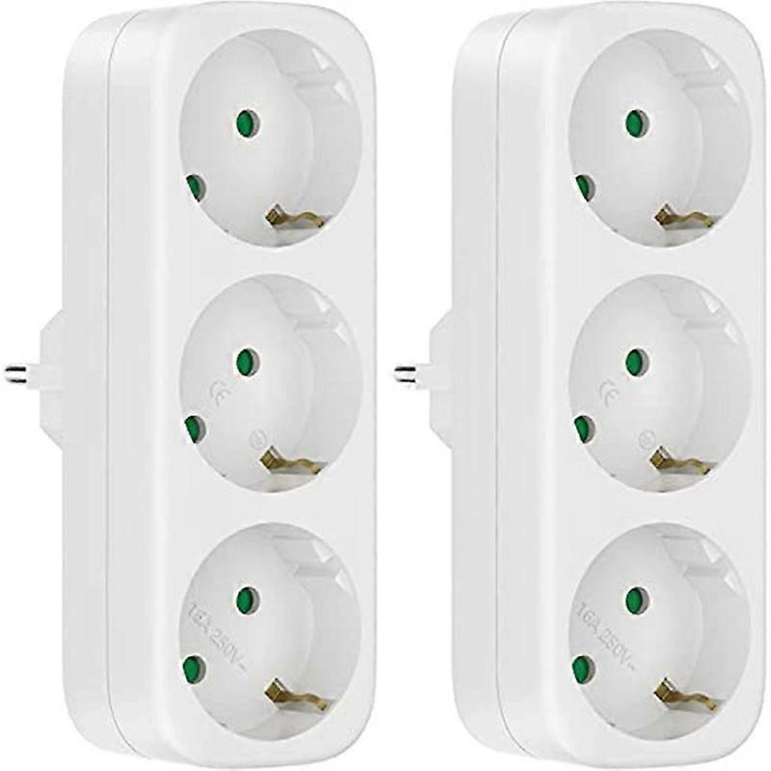 Multi Socket Without Cable, 250V/16A Socket Adapter, Portable Sockets, 3680W Converter Socket EU Plu