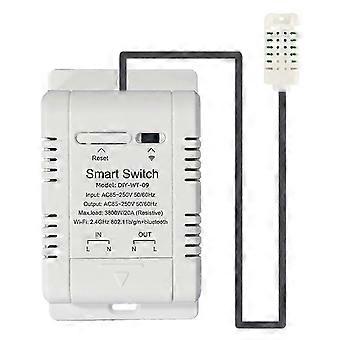 WIFI Temperature Humidity Switch 20A Temperature Humidity Monitor with Sensor Probe for Greenhouse
