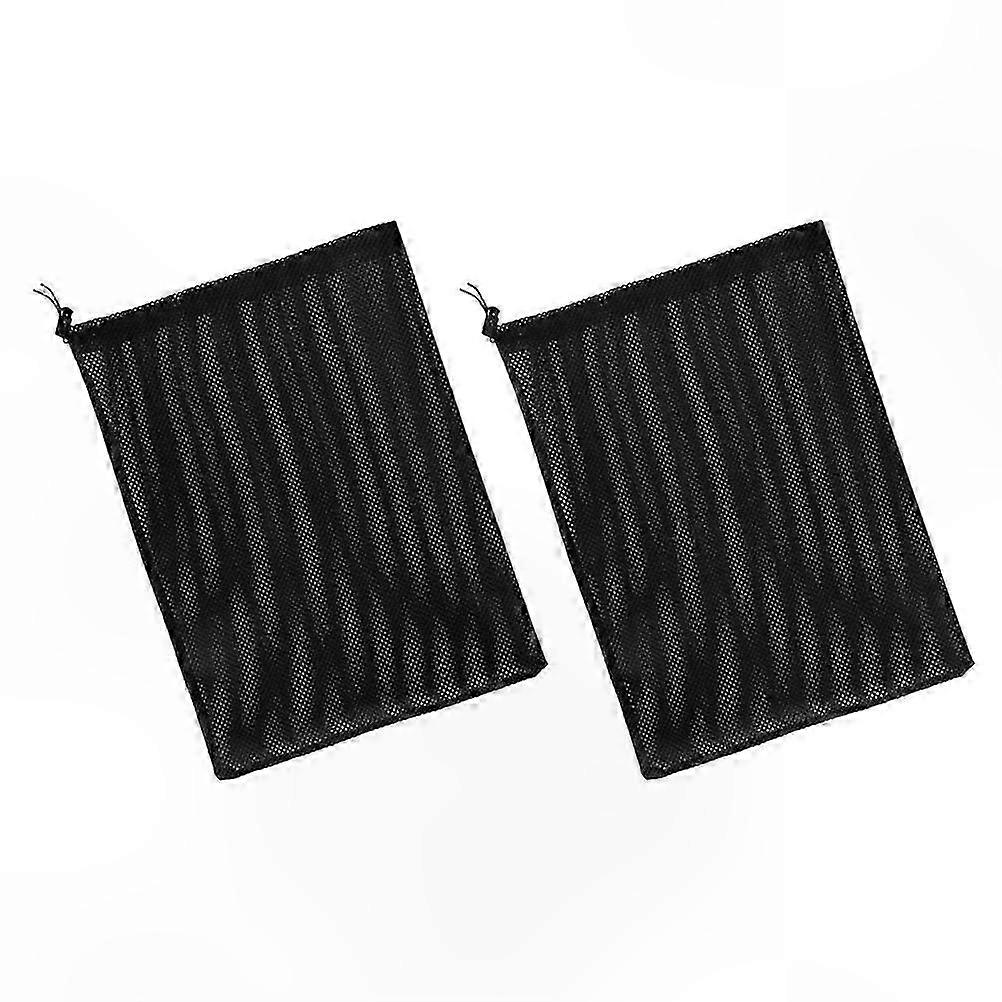 Pond Pump Filter Bag 2 Pack, Black Polyester Drawstring