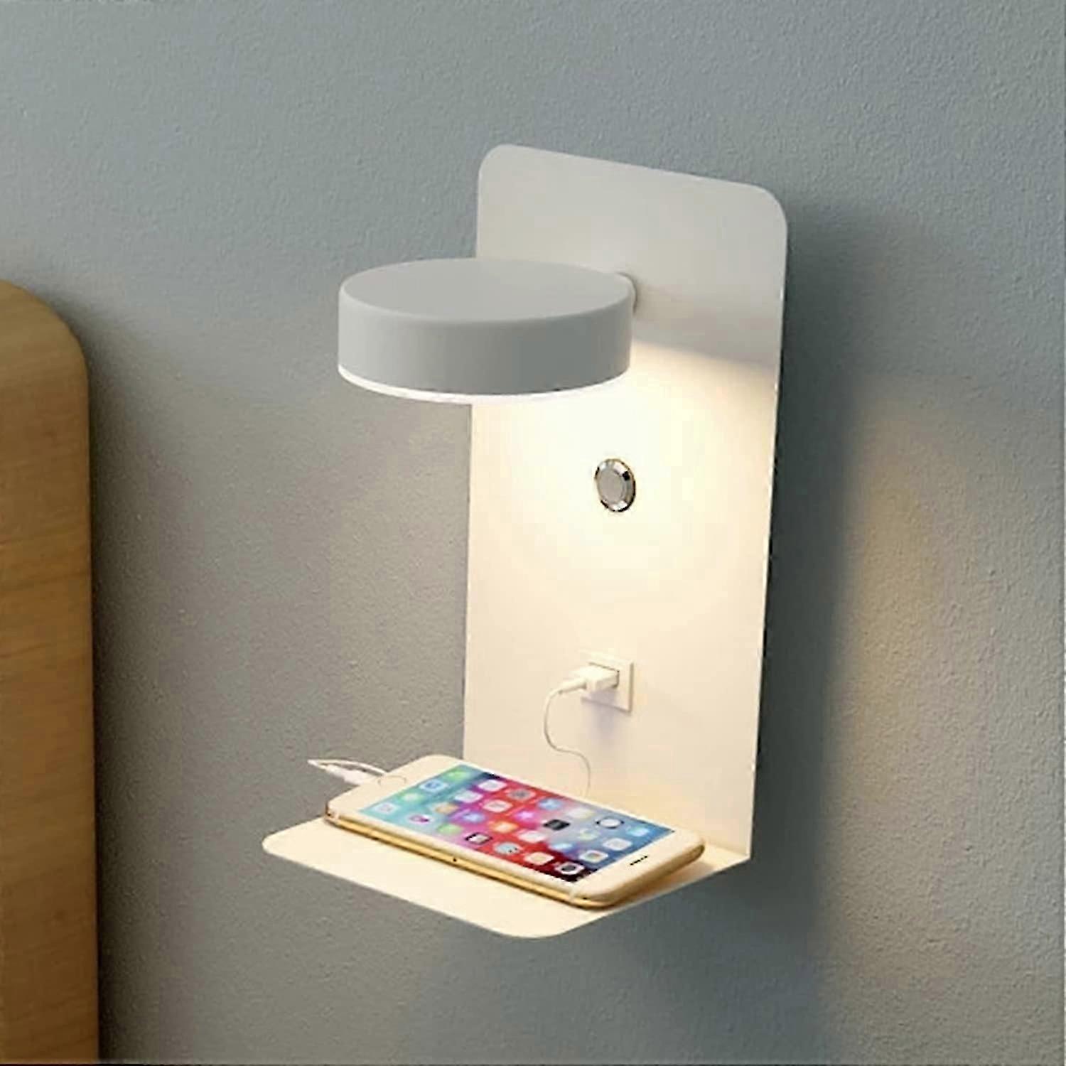 Adjustable Bedside Lamp with USB Port