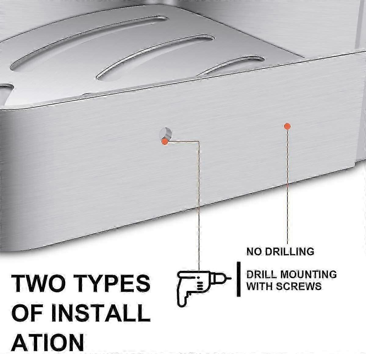Shower Corner Shelf No Drilling Wall Mounted
