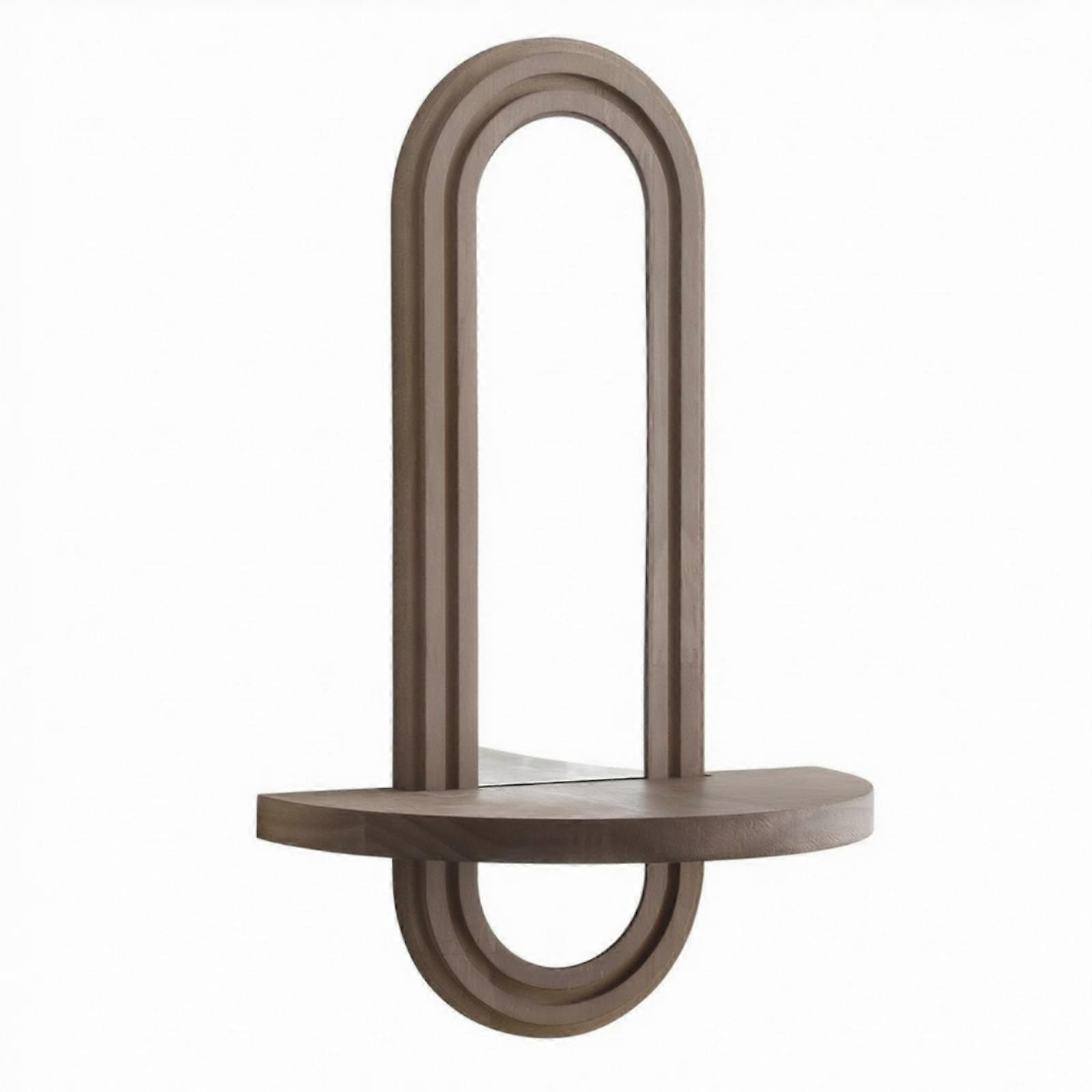 Arched Wall Mirror with Shelf Elegant Framed Arched Mirror Functional