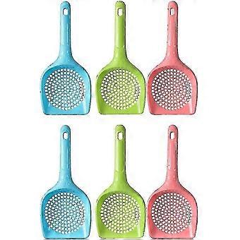 Chats compatibles avec les petites pelles de litière en plastique, pelle profonde durable et longue poignée (6 couleurs aléatoires)