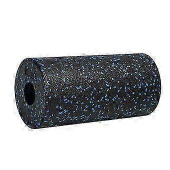 Schuimroller voor rug en benen, diepe spierontspanning, yoga, pilates, massageroller, zwart/blauw