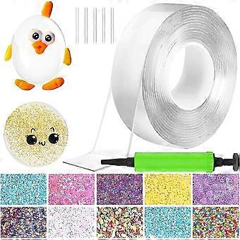 Upgrade Nano Tape Bubble Kit, Double Sided Tape Plastic Bubble,elastic Tape New