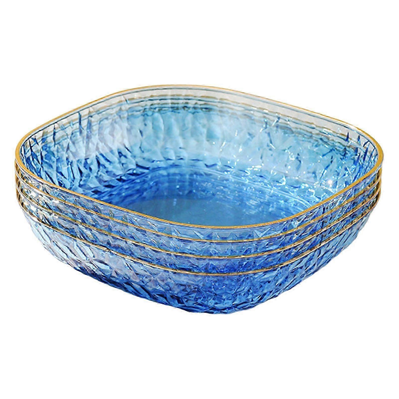 Spit Bone Dish Multi-function Thickened Base Light Luxury Style Translucent Storage Plate Home Supplies