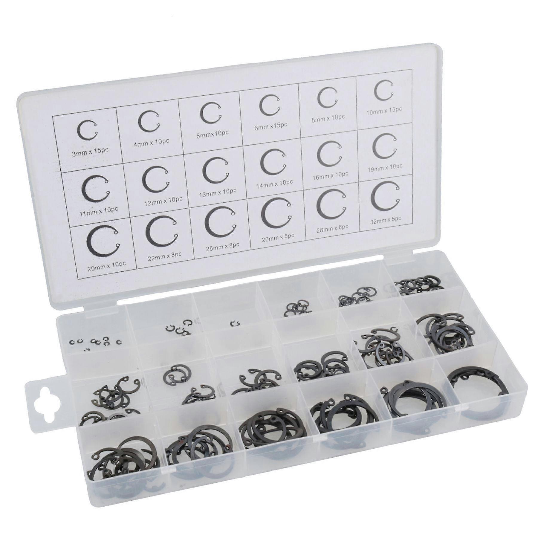External Circlip / Snap Retaining Ring Assortment Set 300pc AST01