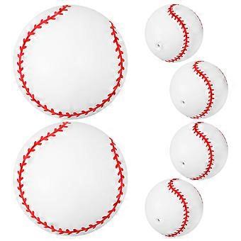 6Pcs Inflatable Baseball Toy for Kids Made of White PVC Material