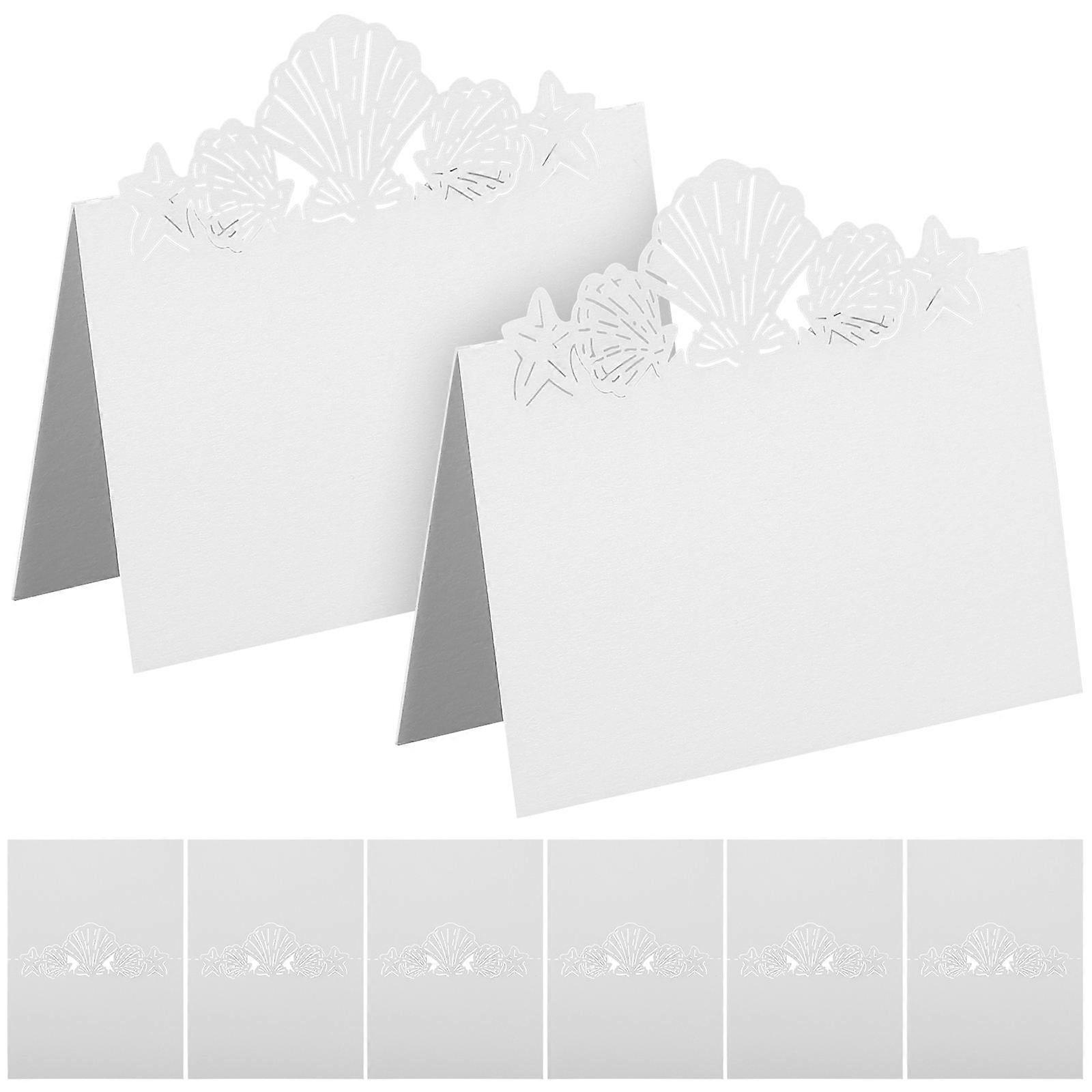 Multi-Function Wedding Table Cards Paper for Decoration 50Pcs White