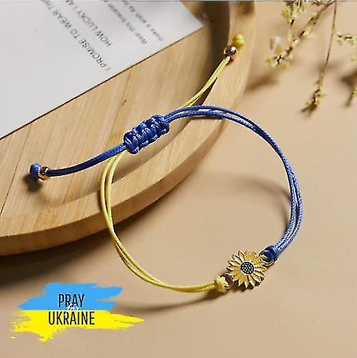 Ukraine Sunflower Bracelet Pair