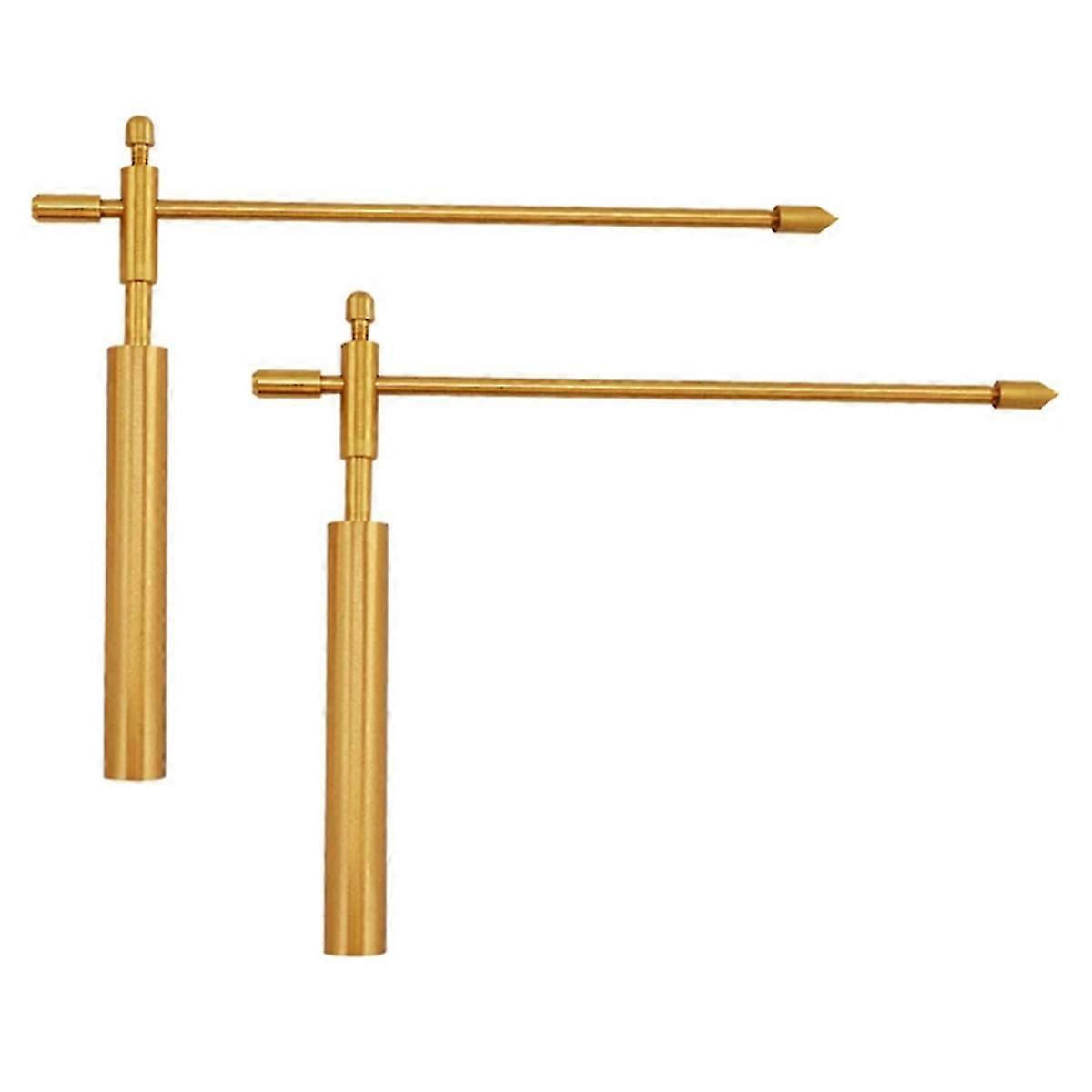 2pcs Copper Dragon Seeking Dowsing Rod Adjustable Detector