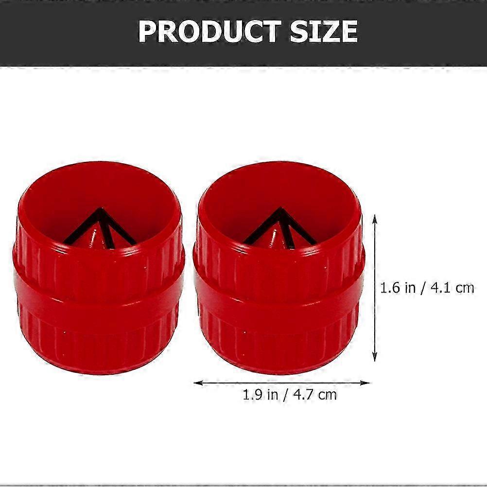 Professional Copper compatible with Plumbing Deburring Tool 2Pcs Red Color