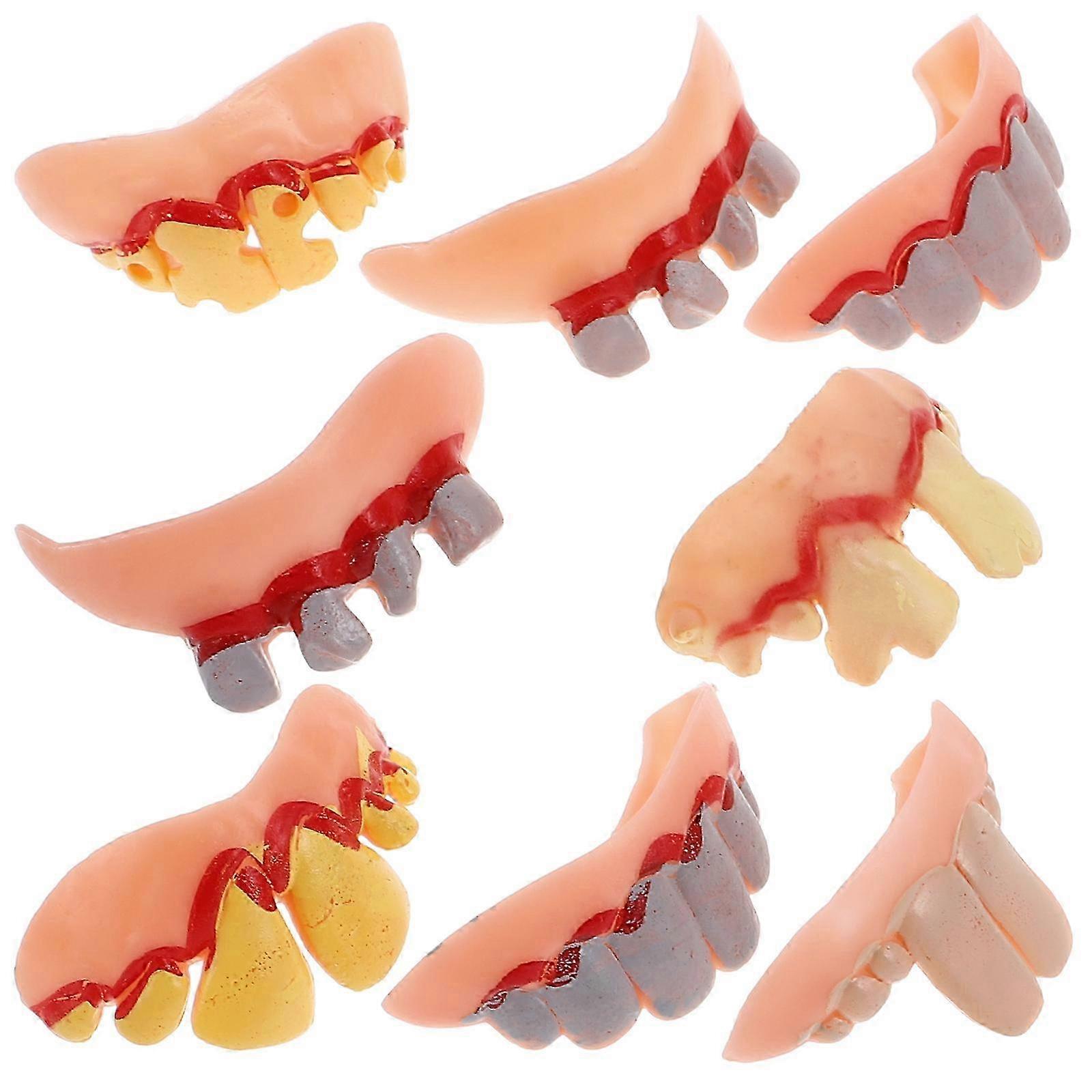 Halloween Party Funny Ugly Teeth Model 8Pcs Set