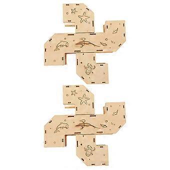 Hamstertunnel-Labyrinth-Spielzeug aus Holz, 2-teilig, für Kleintiere