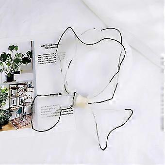 Fashion Kerchief Neck Scarf for Wearing 2Pcs Solid Color Organza Scarfs