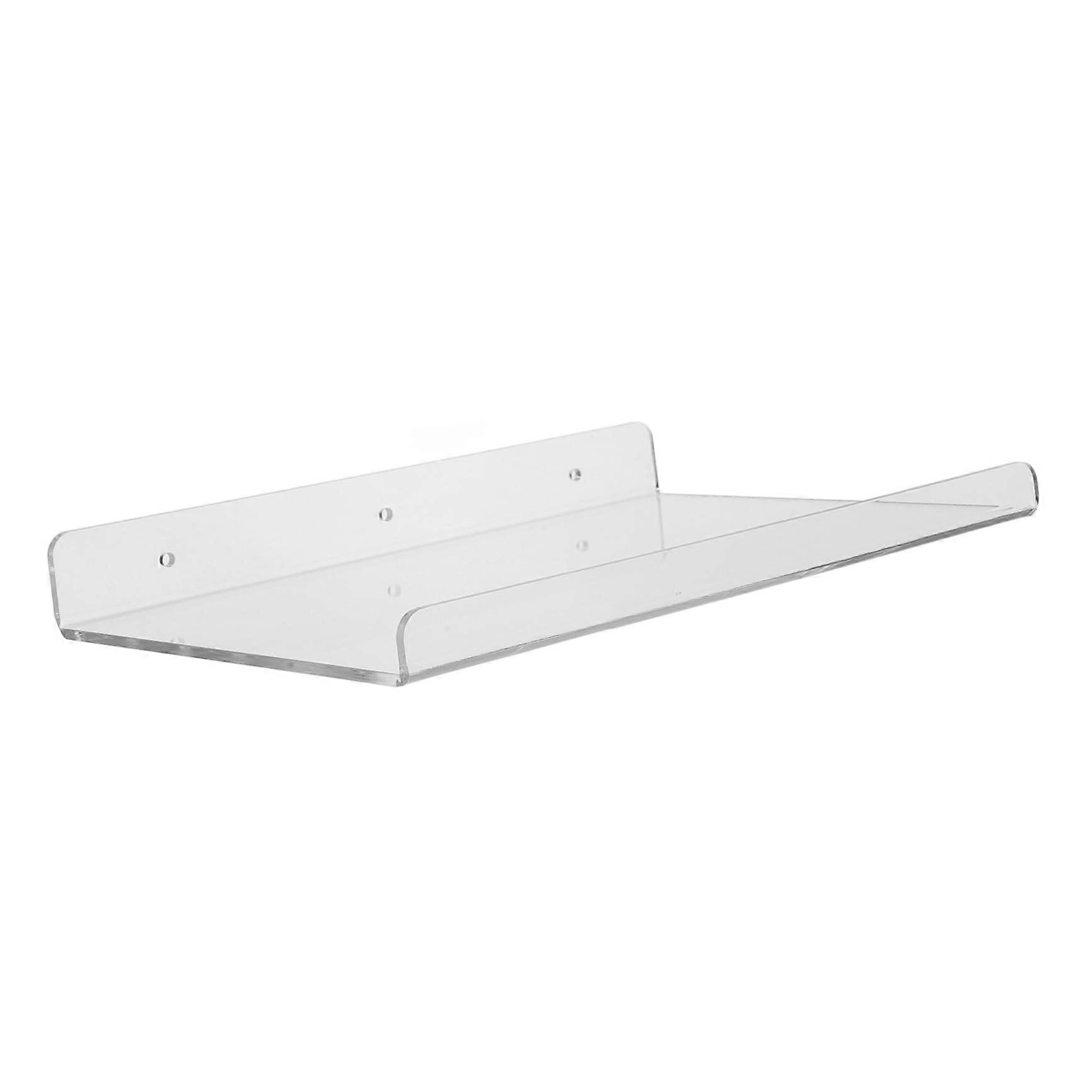 Acrylic Wall Shelf Transparent Bathroom Storage Rack SpaceSaving Mounted Design for Kitchen
