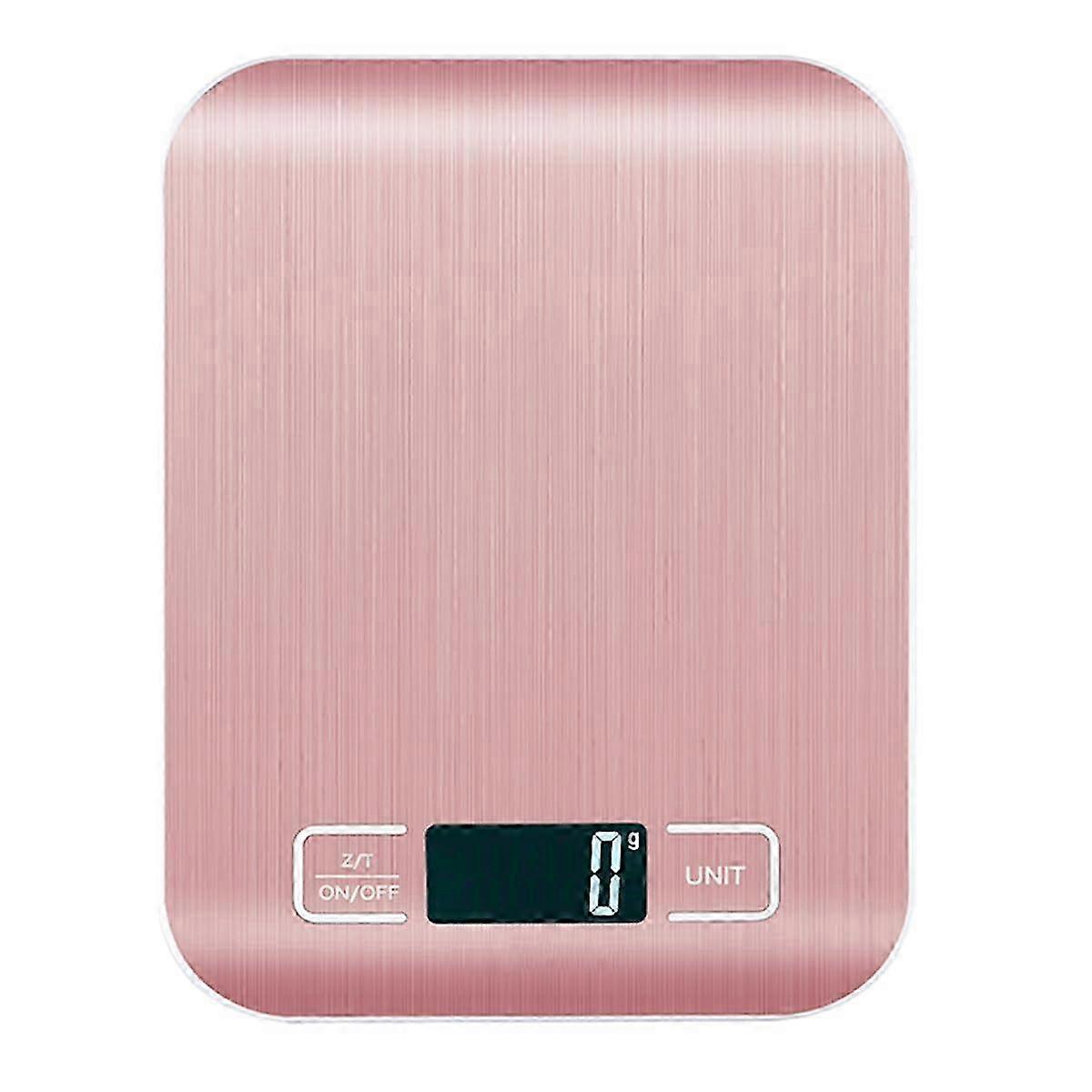 Digital Kitchen Scale 10kg Pink Stainless