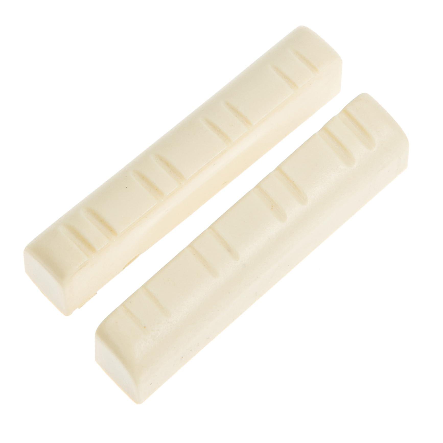 2Pcs ABS Mandolin Bridge Saddle and Nut Replacement Set, Restore String Contact, Easy Setup Support
