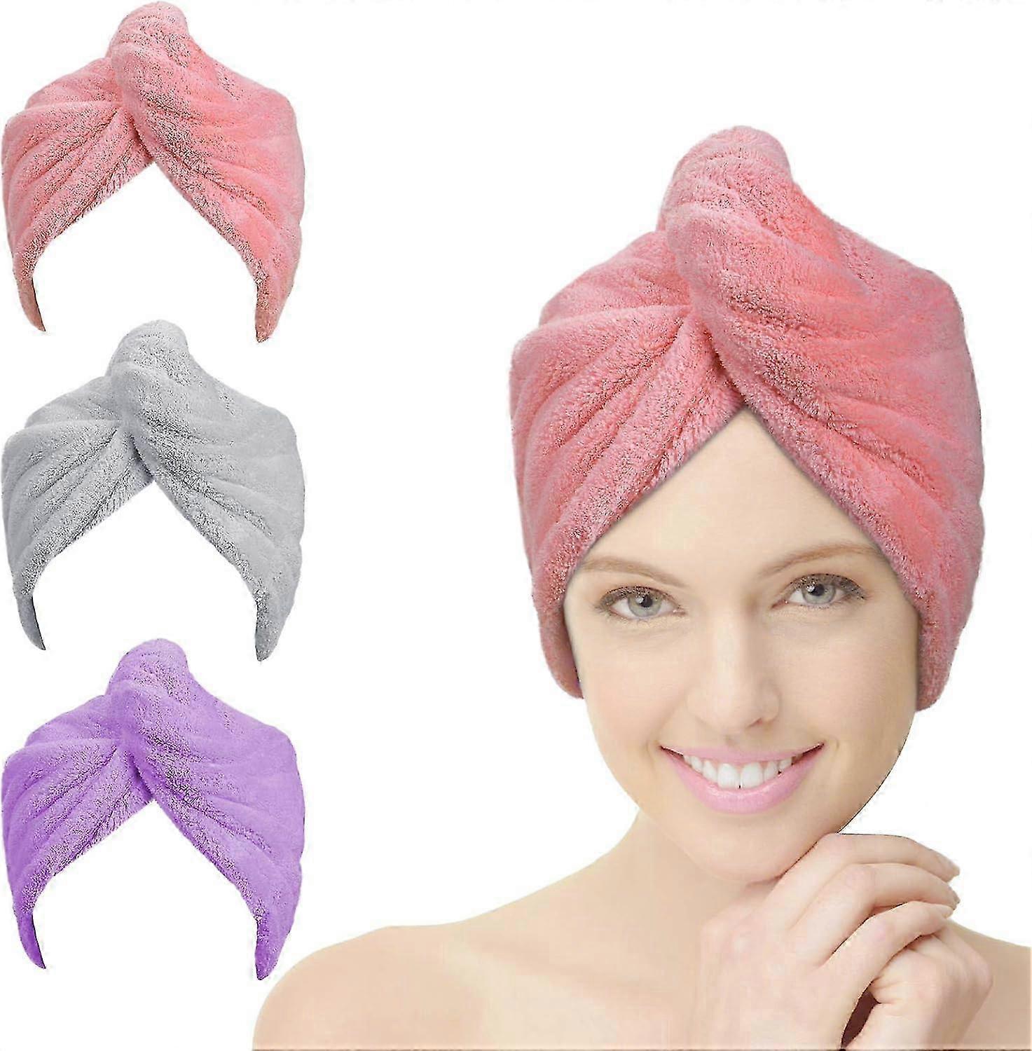 Fast Drying Microfiber Hair Towel Cap