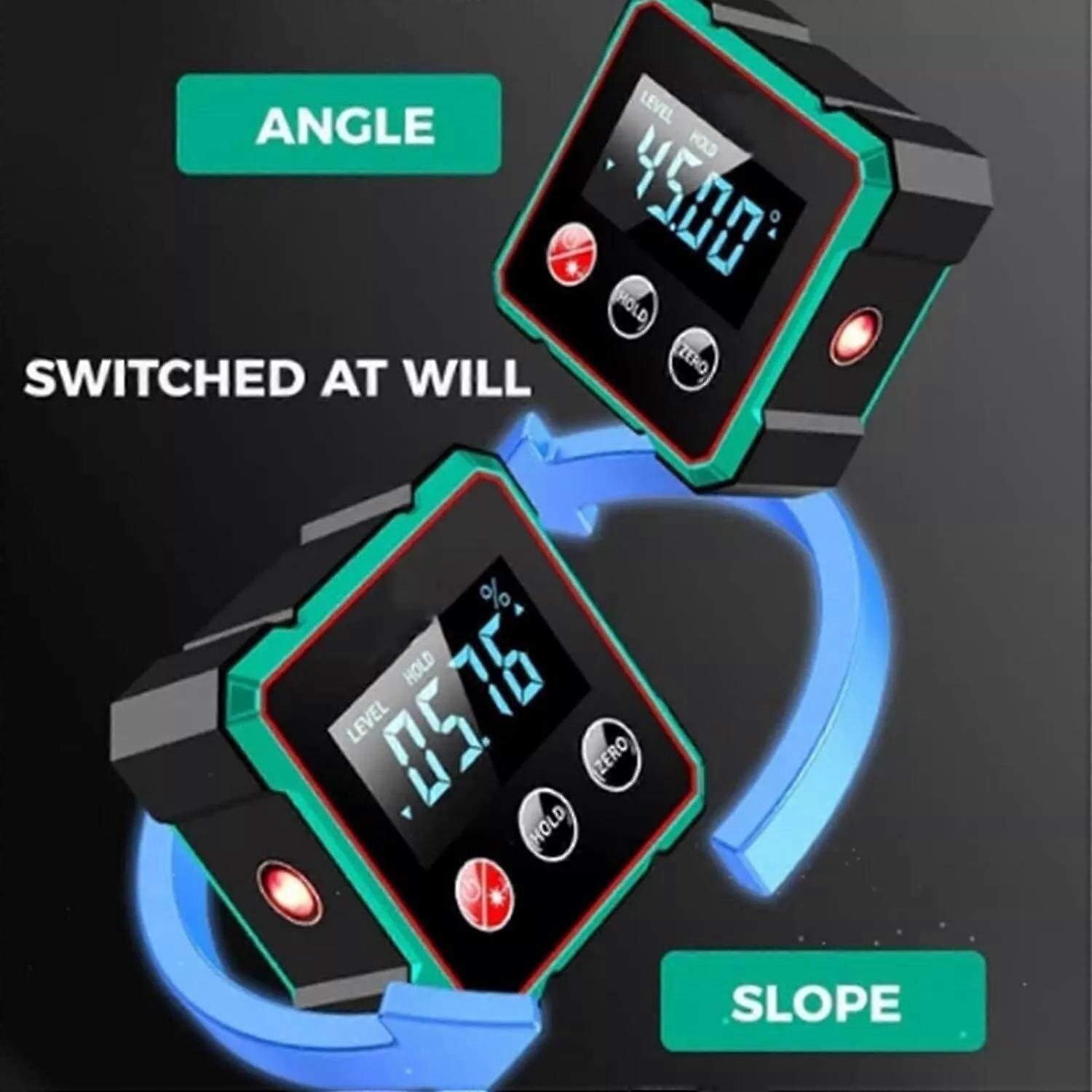 Magnetic Digital Angle Finder with Electronic Laser Display