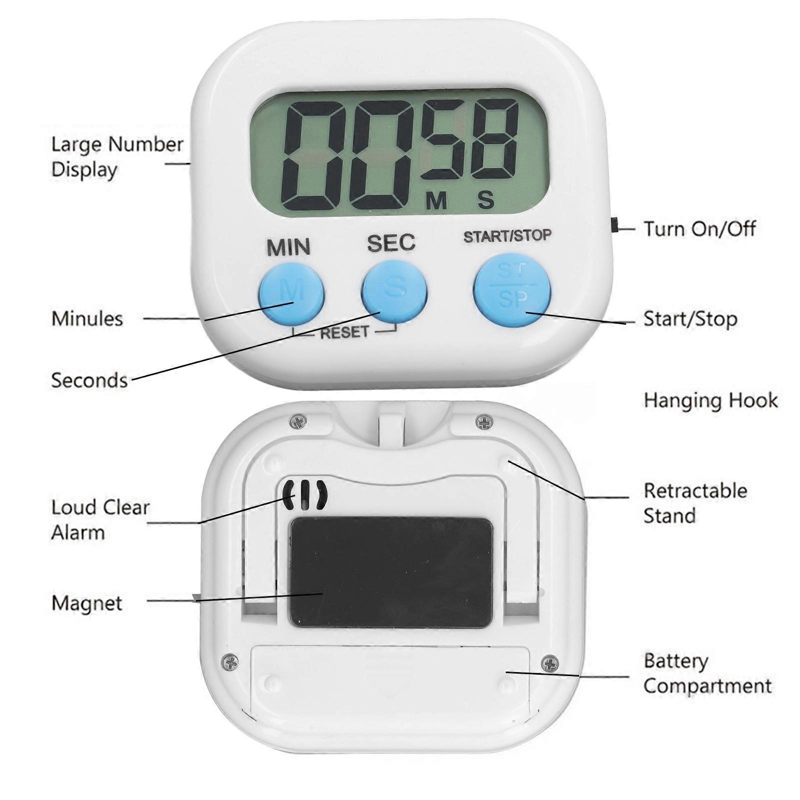 Electronic Timer Large Screen Display Digital Time Detector with Timing and Countdown Function