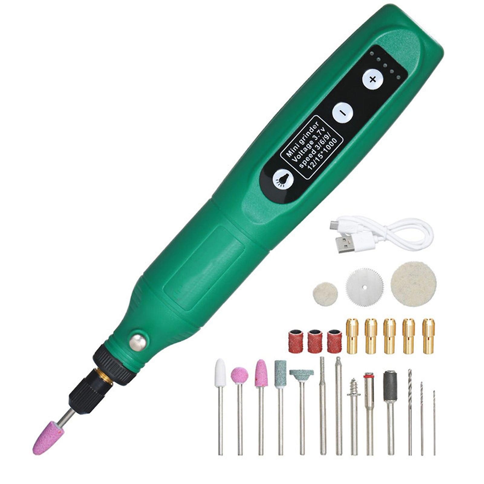 Cordless Rotary Tool 3.7v Li-ion Power 5 Variable Speed Usb Charging For Light-duty Crafting Polishing Waxing Drilling Engraver