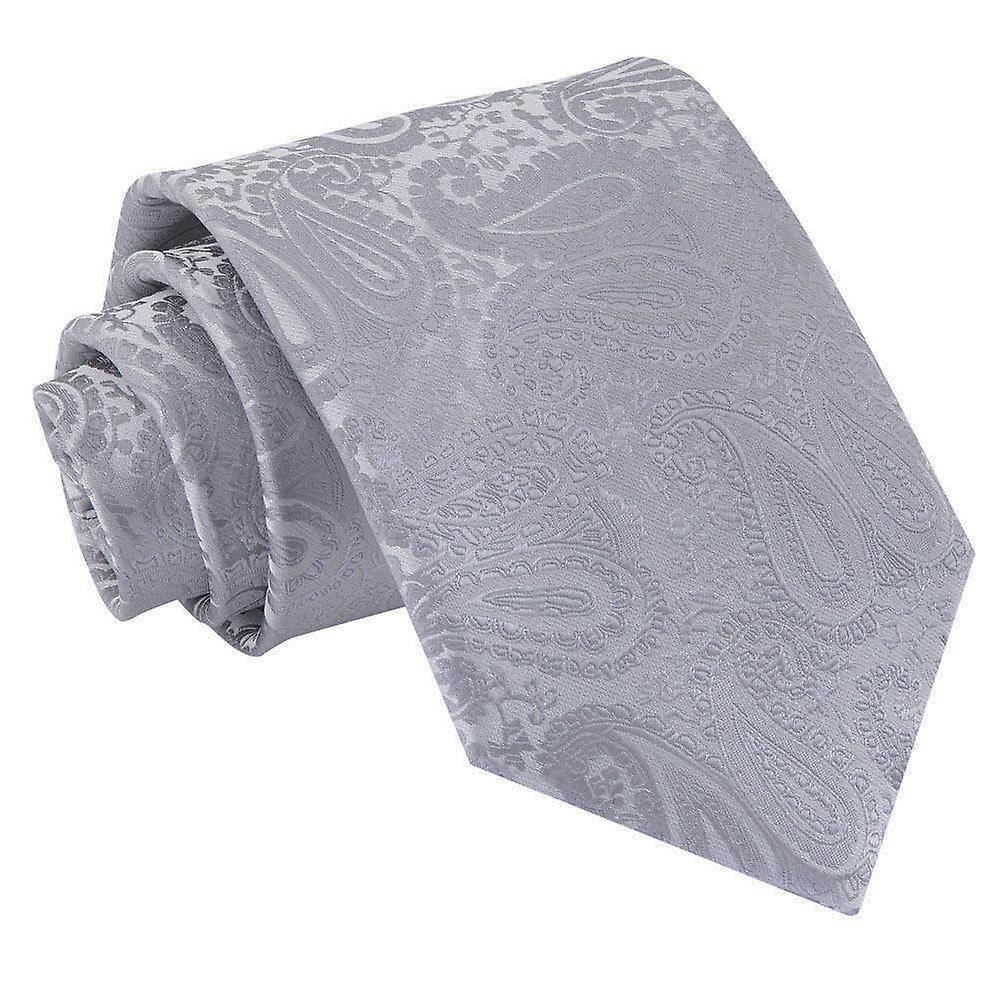Silver Paisley Tie