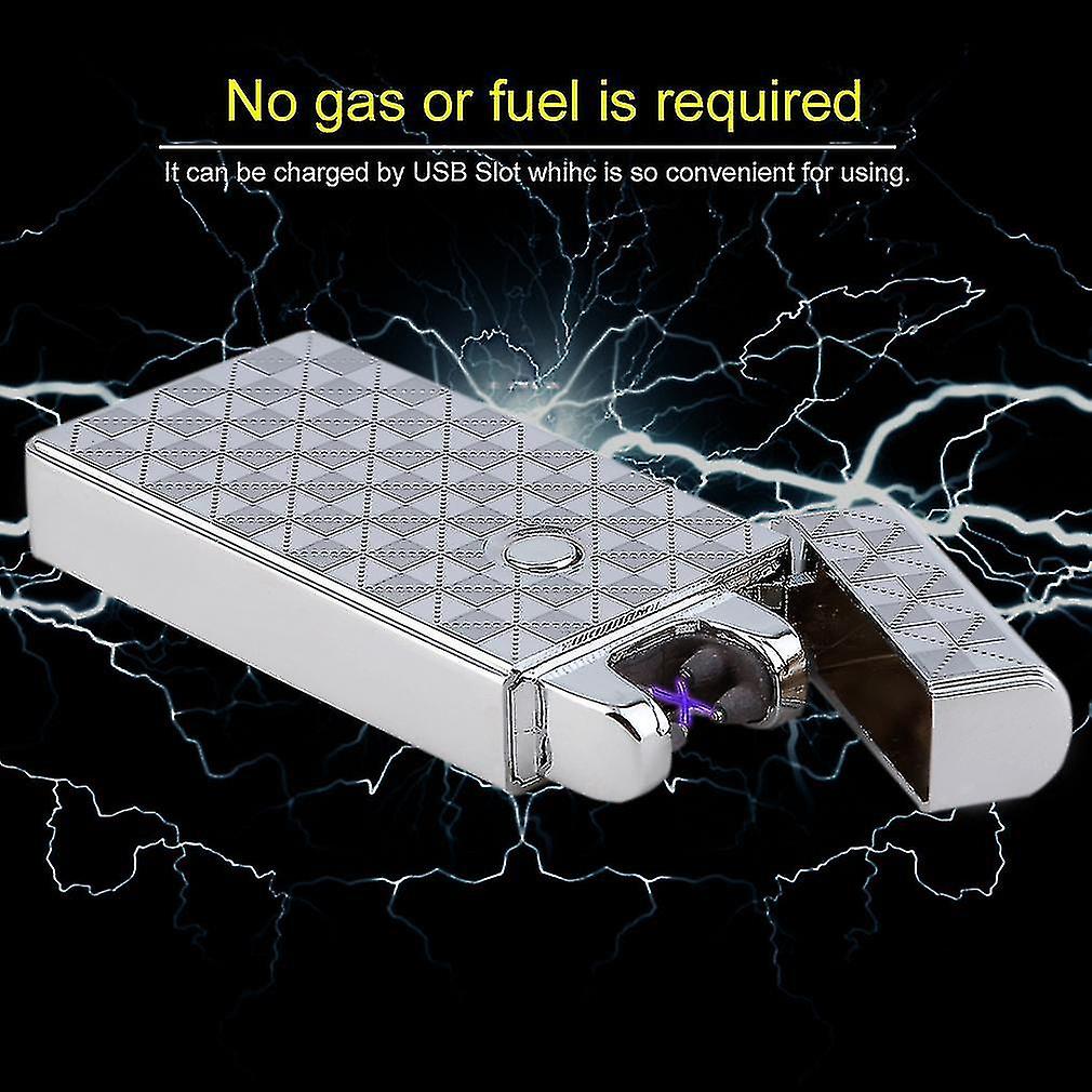 Double Arc Windproof Cigarette Usb Electric Rechargeable Flameless Lighter