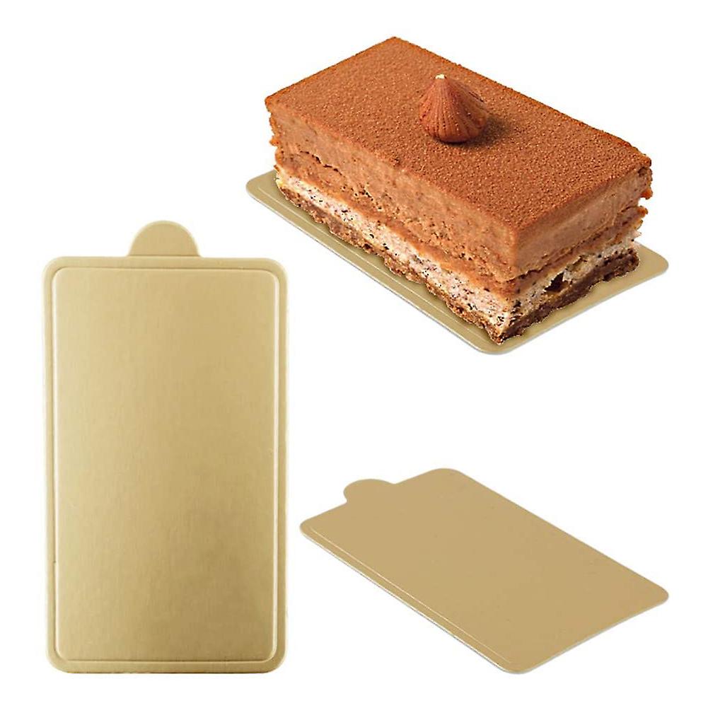 Mini Cardboard Cake Bases 100pcs Golden Mousse Cake Boards Cake Paper Plates Dessert Board Base for