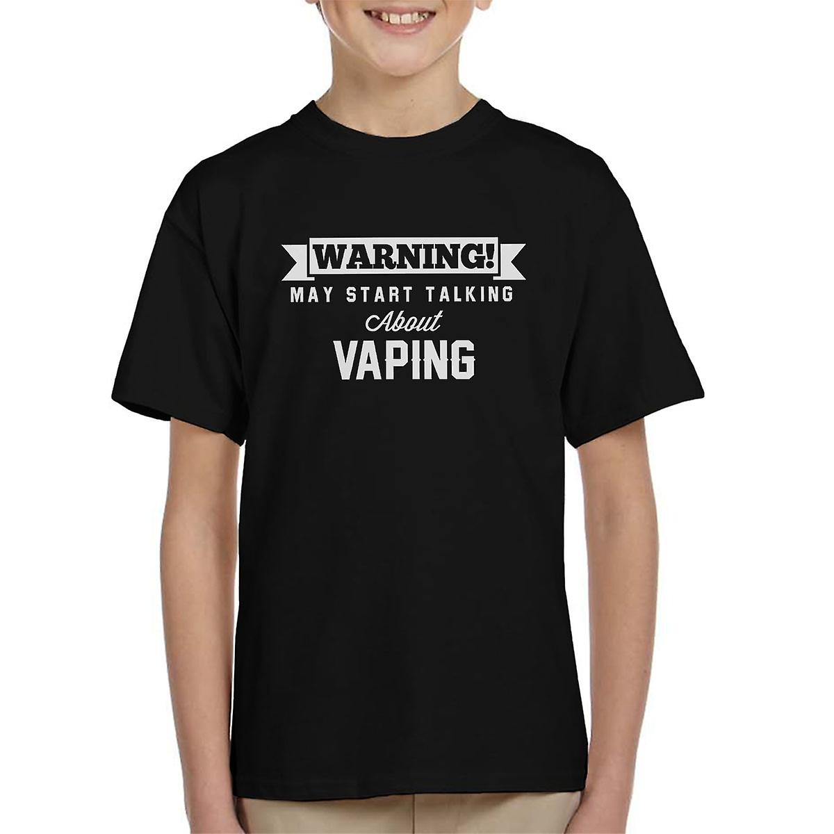 Warning May Start Talking About Vaping Kid's T-Shirt