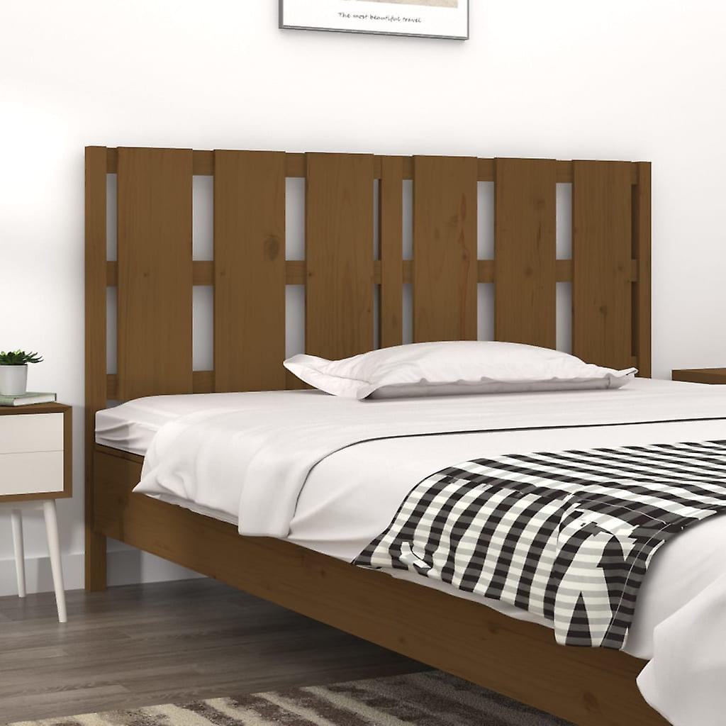 Headboard Honey Brown 155.5x4x100 cm Solid Pine Wood