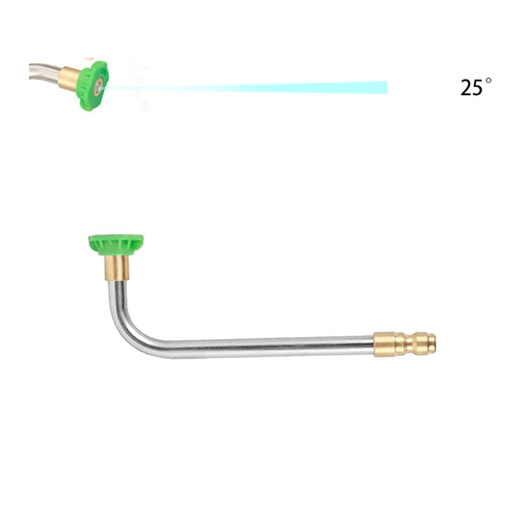 Pressure Washer Gutter Rod 90 Degrees 16cm 1/4'' Quick Release Green