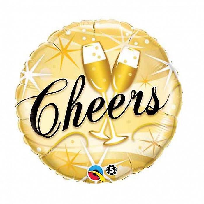 Qualatex Foil Balloon with Cheers Starbursts Design