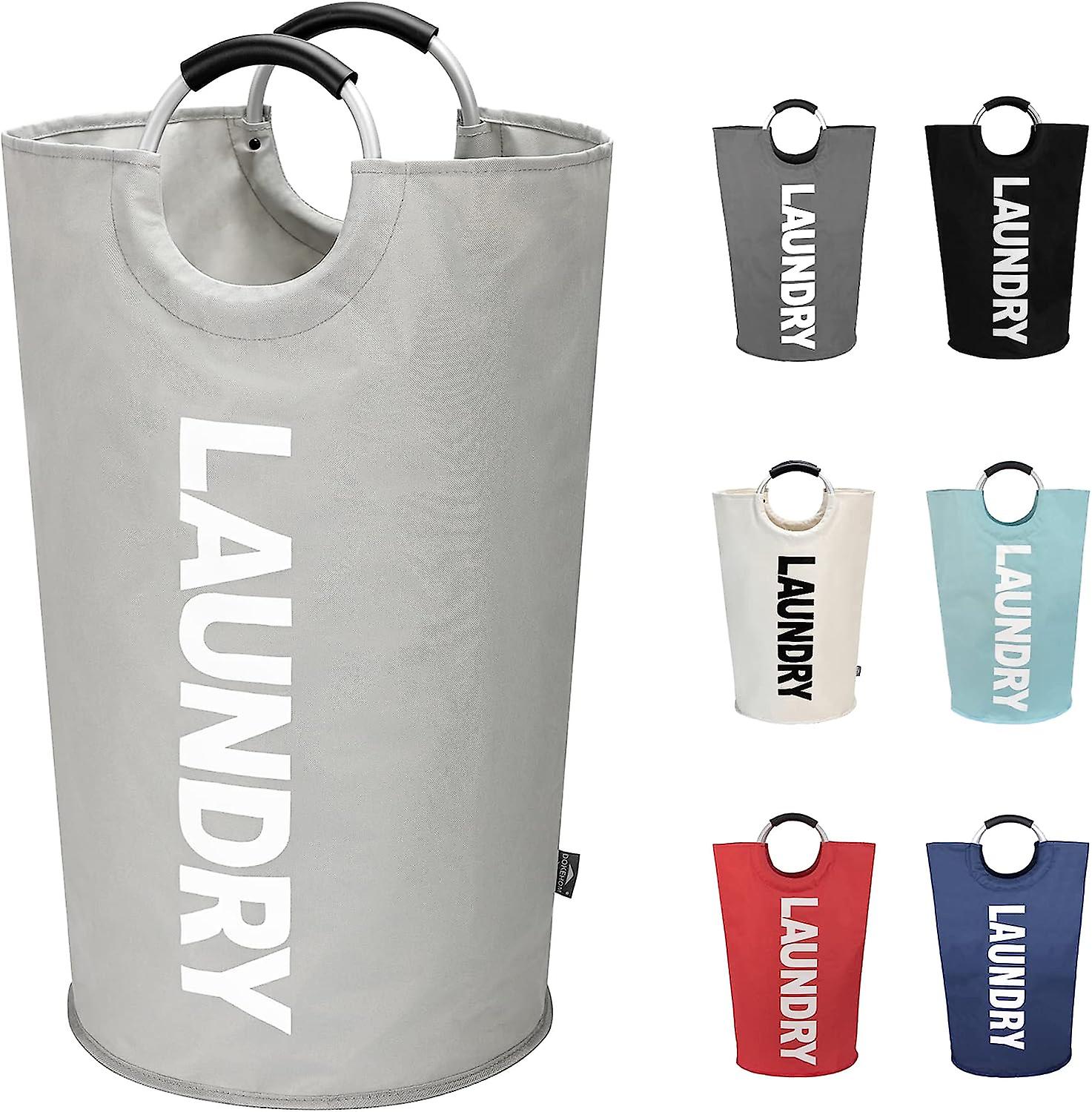 Laundry Baskets, Collapsible Laundry Bag, Folding Large Capacity Laundry Bins (Blue)
