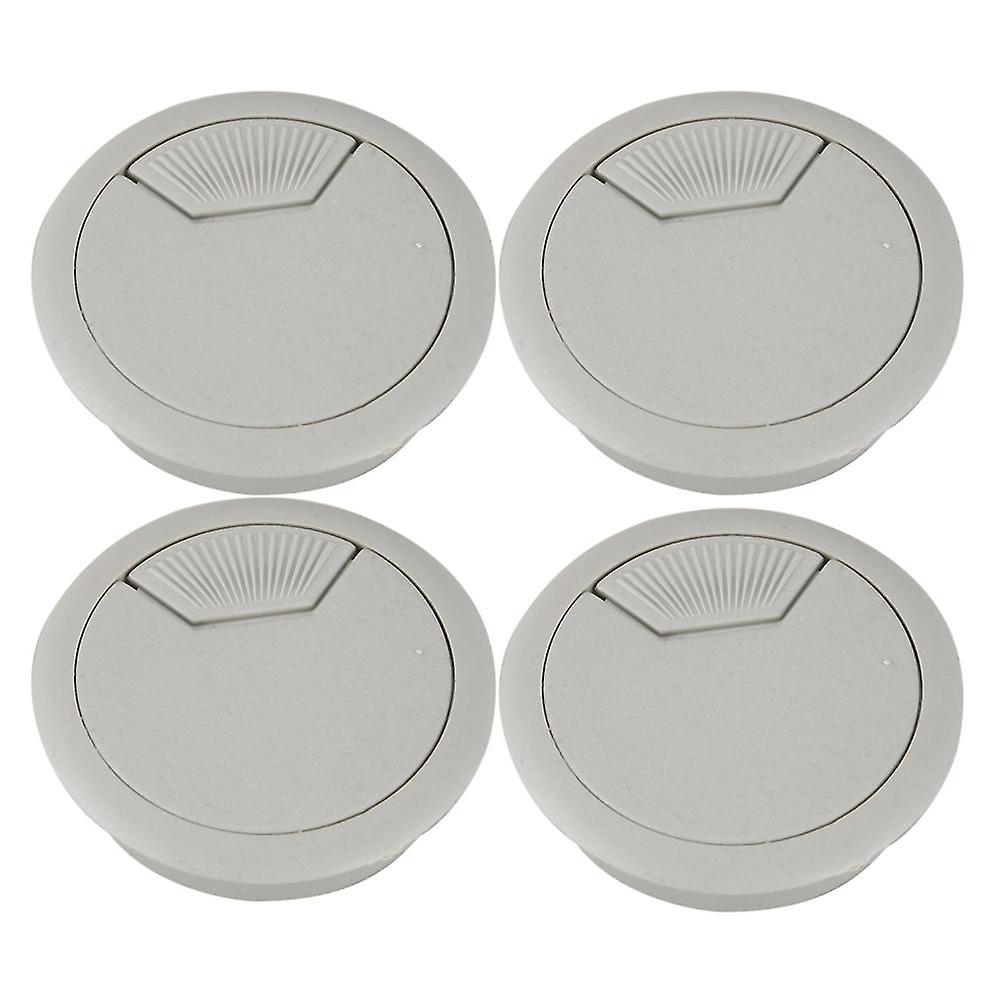 4 Pcs 53mm Drill Hole Plastic Home Computer Desk Cable Cord Grommets