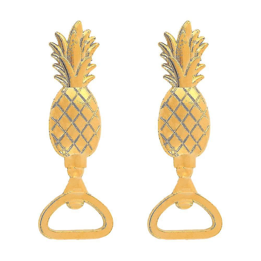 2pcs Wedding  Gift Small Gift Creative Pineapple Alloy Beer Bottle Opener