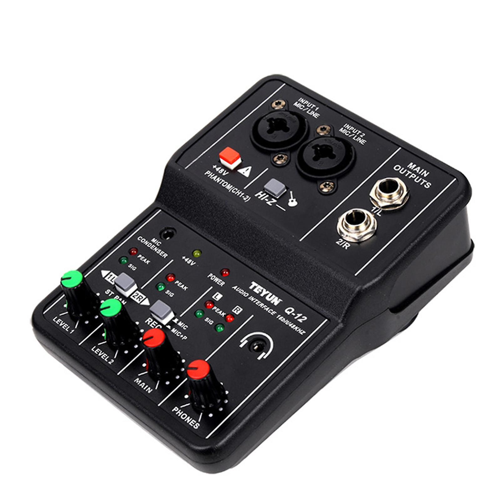 o Interface Professional Recording Sound Card 16bit/48kHz Mini USB o Interface Sound Card