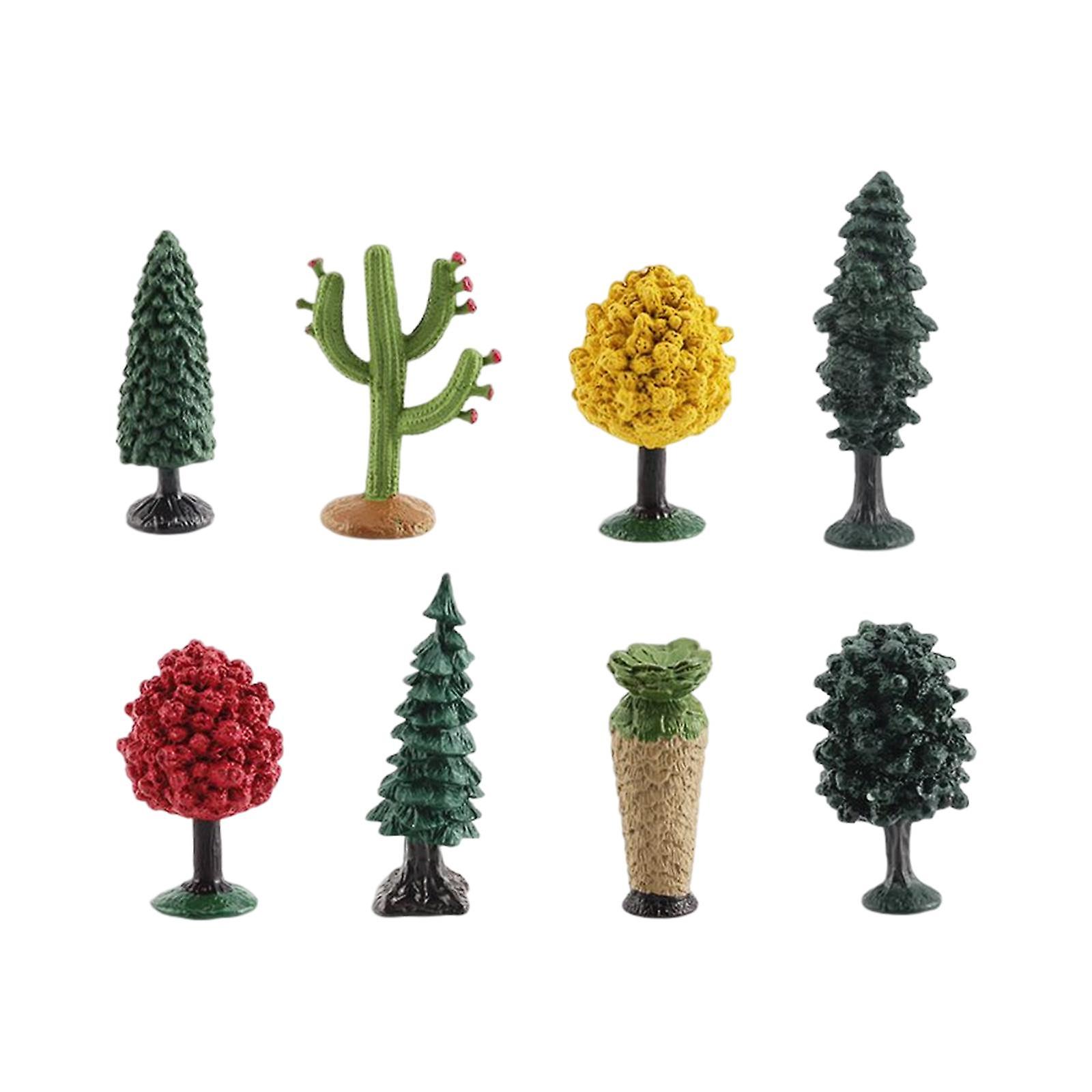 8 Pieces Miniature Plants Model Collectible Props for DIY Projects Unisex