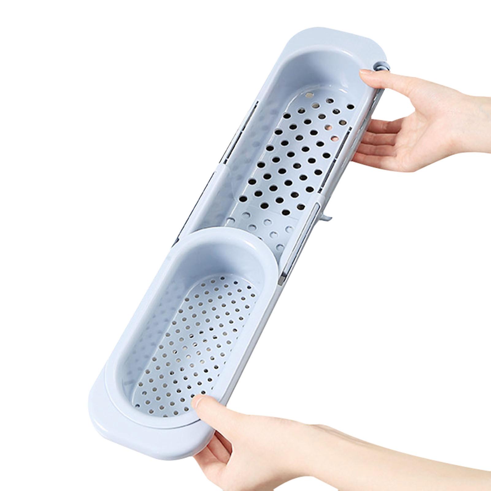 Convenience Sink Storage Rack Home Kitchen Scalable Sink Organizer Sponge Soap Scrubber Dishcloth