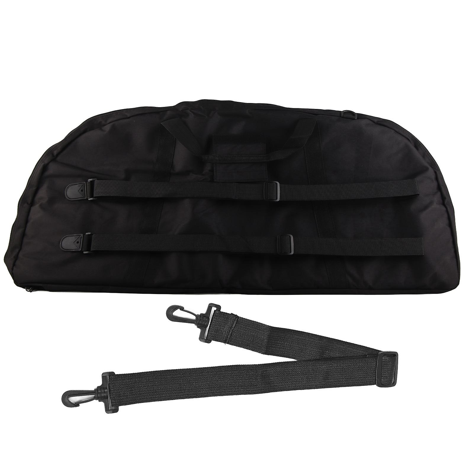 Compound Bow Bag Bow Carry Bag Canvas Large Capacity Lightweight Multifunctional Portable Bow Bag with Arrow Pocket 95cm Black