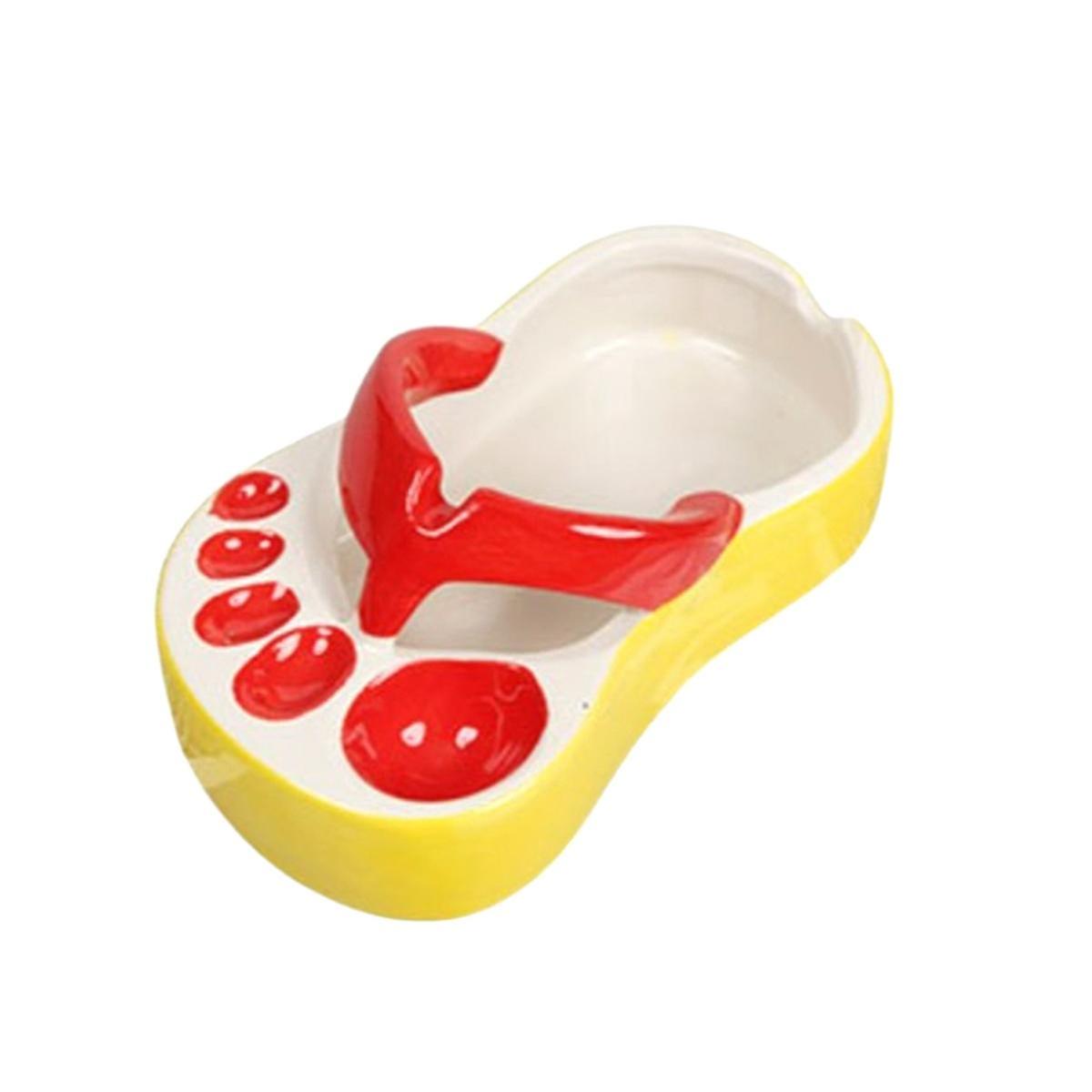 Mignon Pantoufle Frites Plat Savoureux Sauce Tomate Trempette Plat Bande Dessinée Flip-Flops Assiette En Céramique