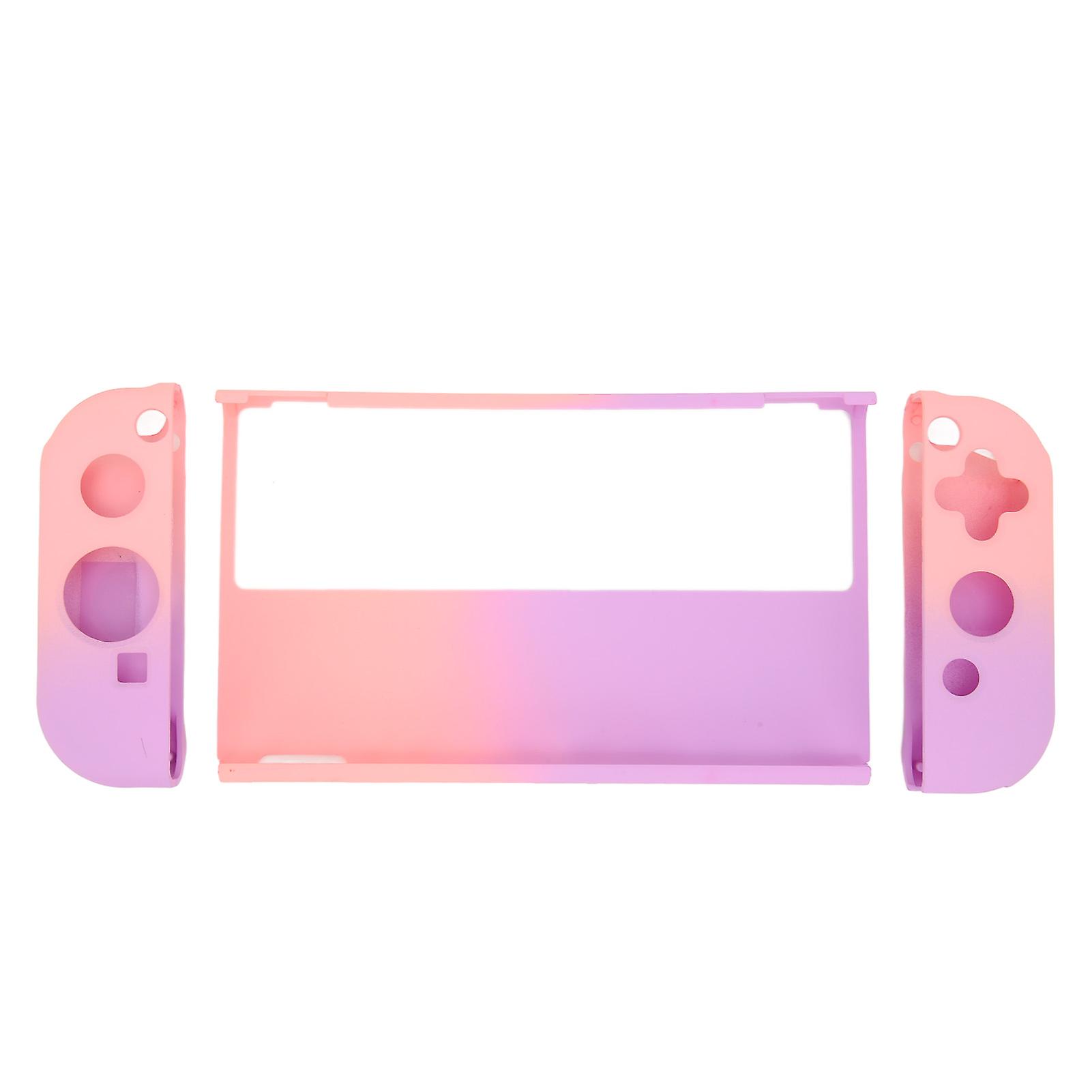 Game Console Cover Case Gradient Ergonomic Grip Game Console Silicone Protective Case for Switch OLED