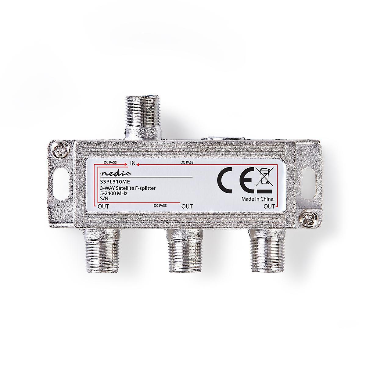 Separatore satellitare | 5 - 2400 MHz | 10,5 dB | Numero di ingressi: 1 | Numero di uscite: 3 | Impedenza: 75 O