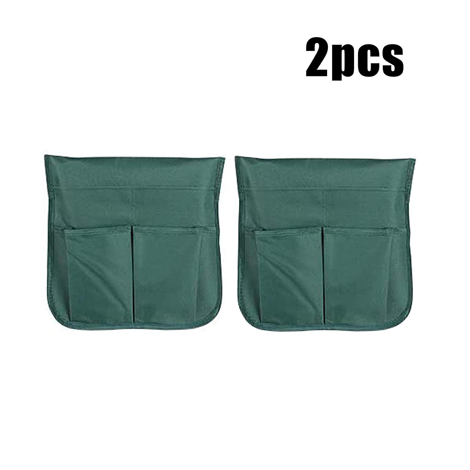 2 Pcs Tool Side Bag Pockets Pouch for Garden Bench Garden Kneeler Stools
