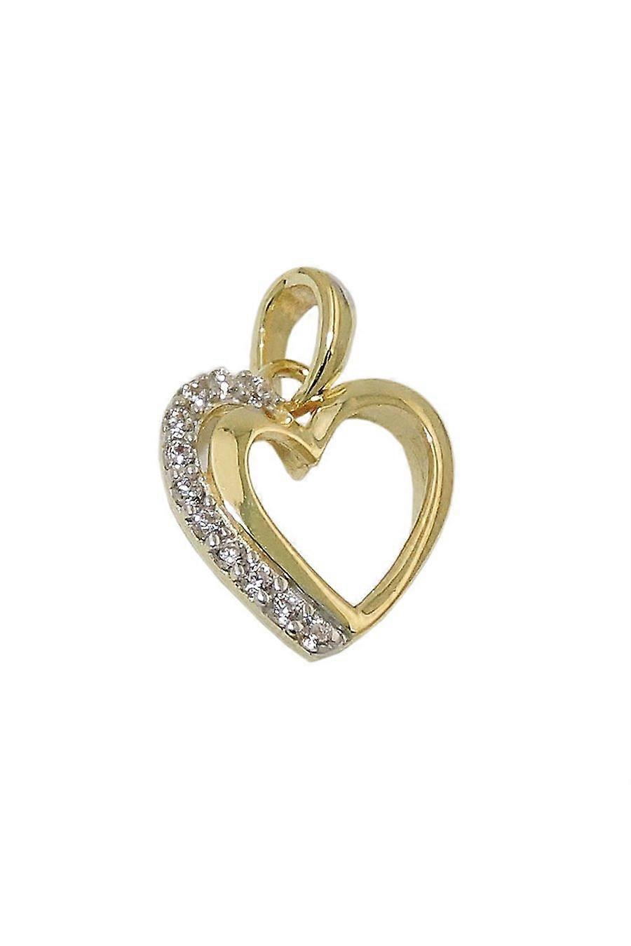 Pendant Heart With Zirconias 9k Gold - Gl431468